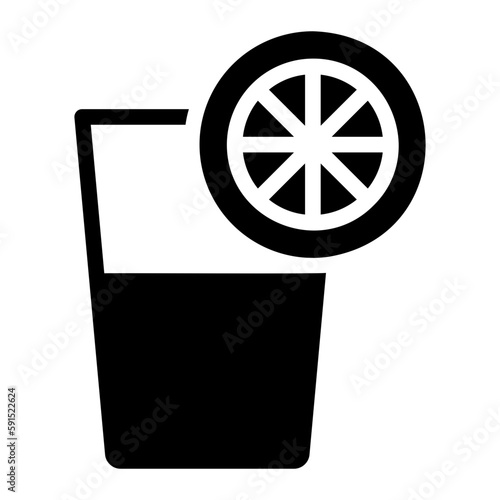 lemonade glyph icon