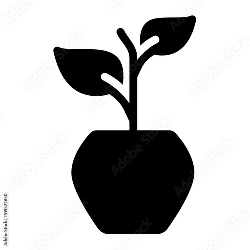 plant pot glyph icon