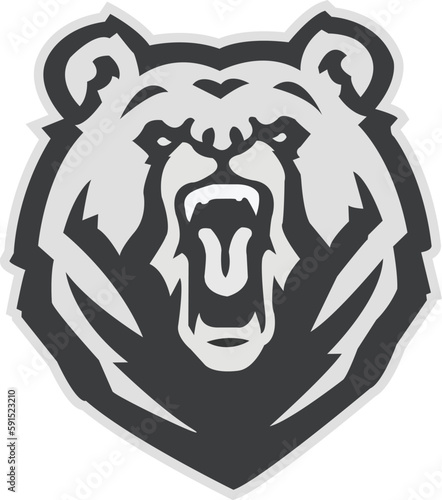Bear Head Logo Vector Template Illustration Design. Mascot Bear Logo design Bear sport logo