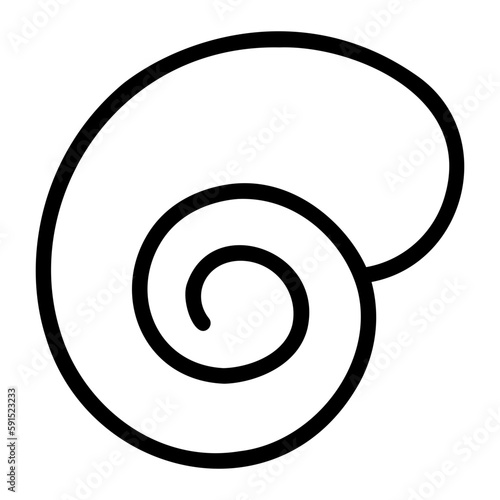 sea snail line icon