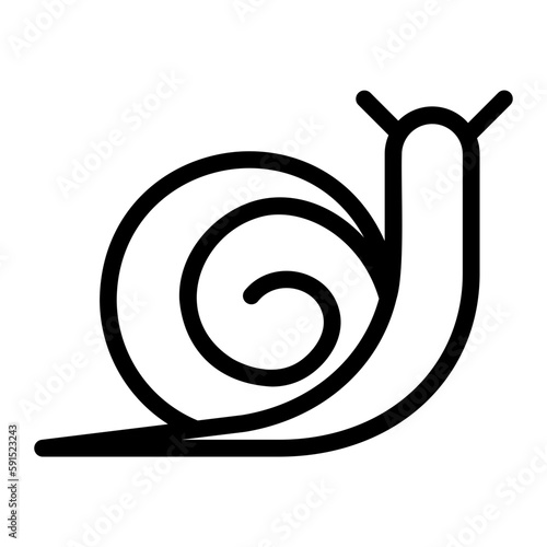 snail line icon