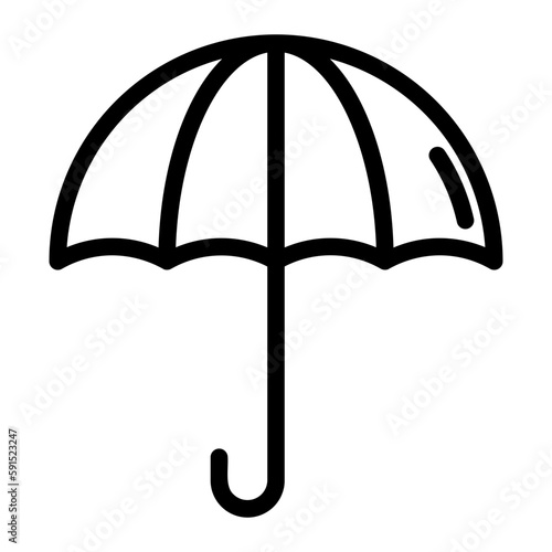 umbrella line icon