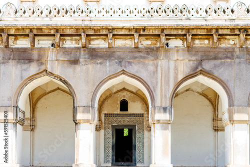 Exterior of the Qutub Shahi Tombs (Tomb of 3rd King Ibrahim Quli Qutb Shah), Hyderabad, Telangana, India, Asia photo