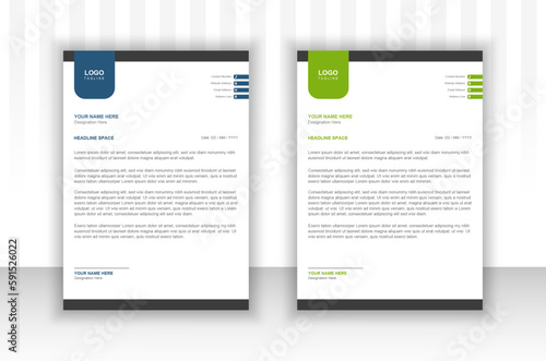 Modern business letterhead design in attractive style.