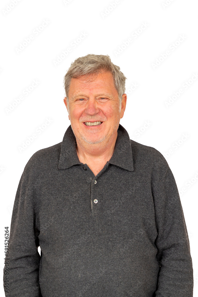 smiling positive looking senior man isolated on white smiling positive looking senior man isolated on white