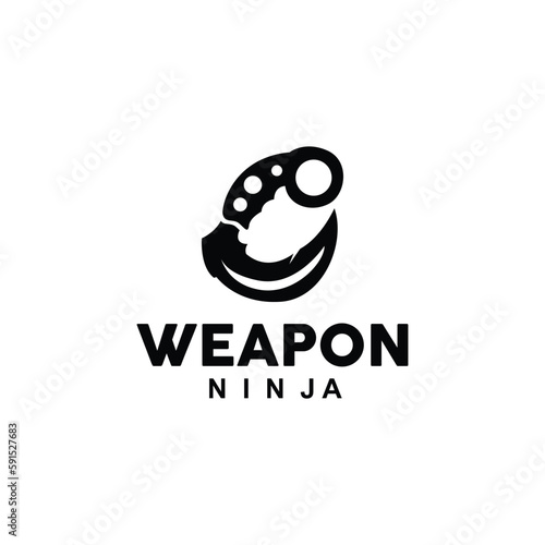Weapon Logo, Traditional Weapon Karambit Vector, Ninja Fighting Tool Simple Design, Symbol Icon, Illustration