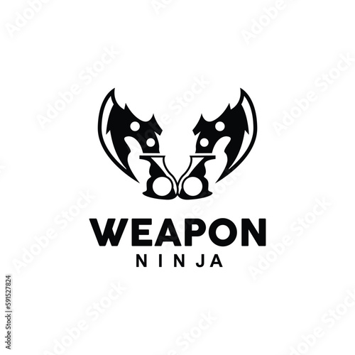 Weapon Logo, Traditional Weapon Karambit Vector, Ninja Fighting Tool Simple Design, Symbol Icon, Illustration