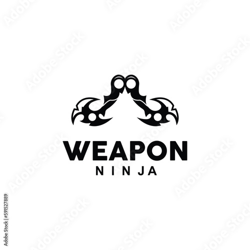 Weapon Logo, Traditional Weapon Karambit Vector, Ninja Fighting Tool Simple Design, Symbol Icon, Illustration