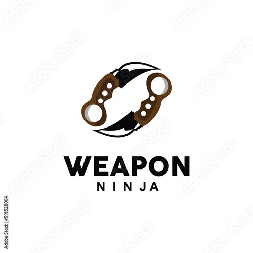 Weapon Logo, Traditional Weapon Karambit Vector, Ninja Fighting Tool Simple Design, Symbol Icon, Illustration