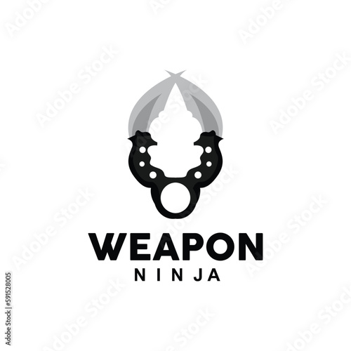Weapon Logo, Traditional Weapon Karambit Vector, Ninja Fighting Tool Simple Design, Symbol Icon, Illustration