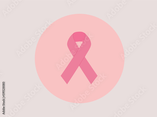 Breast cancer awareness month. Pink ribbin. medical healthcare vector concept.