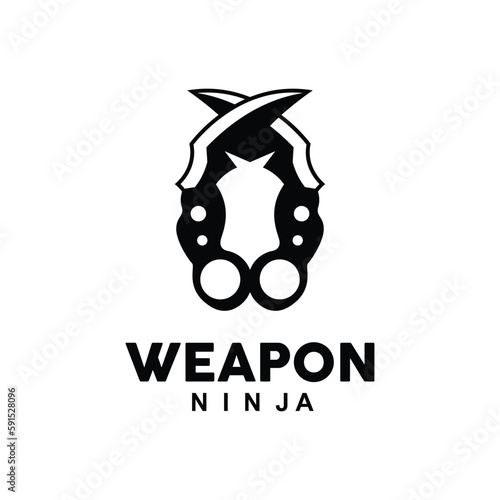 Weapon Logo, Traditional Weapon Karambit Vector, Ninja Fighting Tool Simple Design, Symbol Icon, Illustration