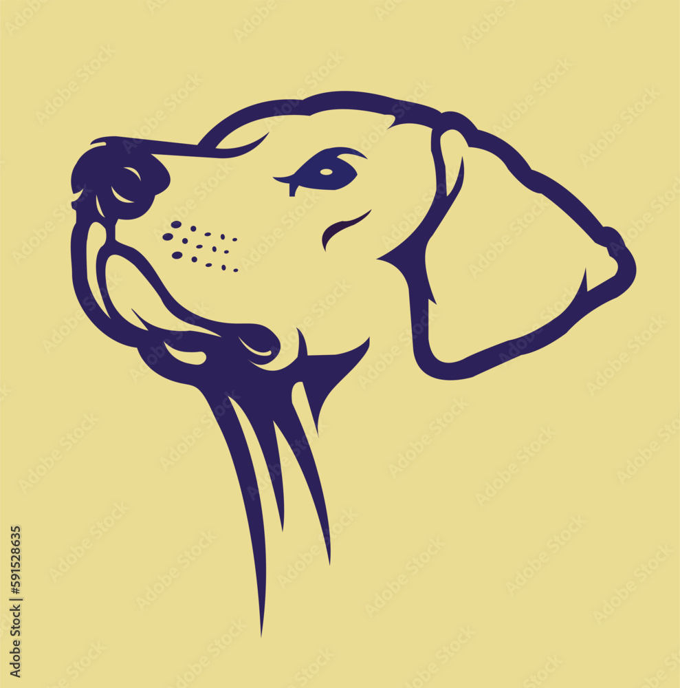 Dog Huski Head Logo Vector Template Illustration Design. Mascot Dog