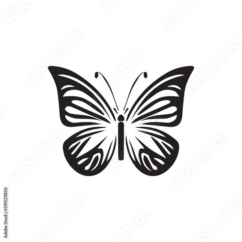 Butterfly Icon, Moth Symbol, Insect Silhouette, Butterflies Pictogram, Butterfly Vector Illustration © artemstepanov