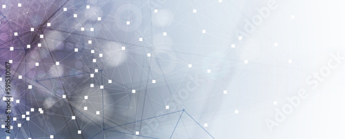 Neural network concept. Connected cells with links. High technology process. Abstract background