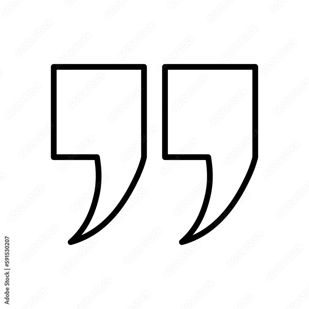 Quote mark icon isolate on transparent background. Quote mark icon isolate on transparent background.