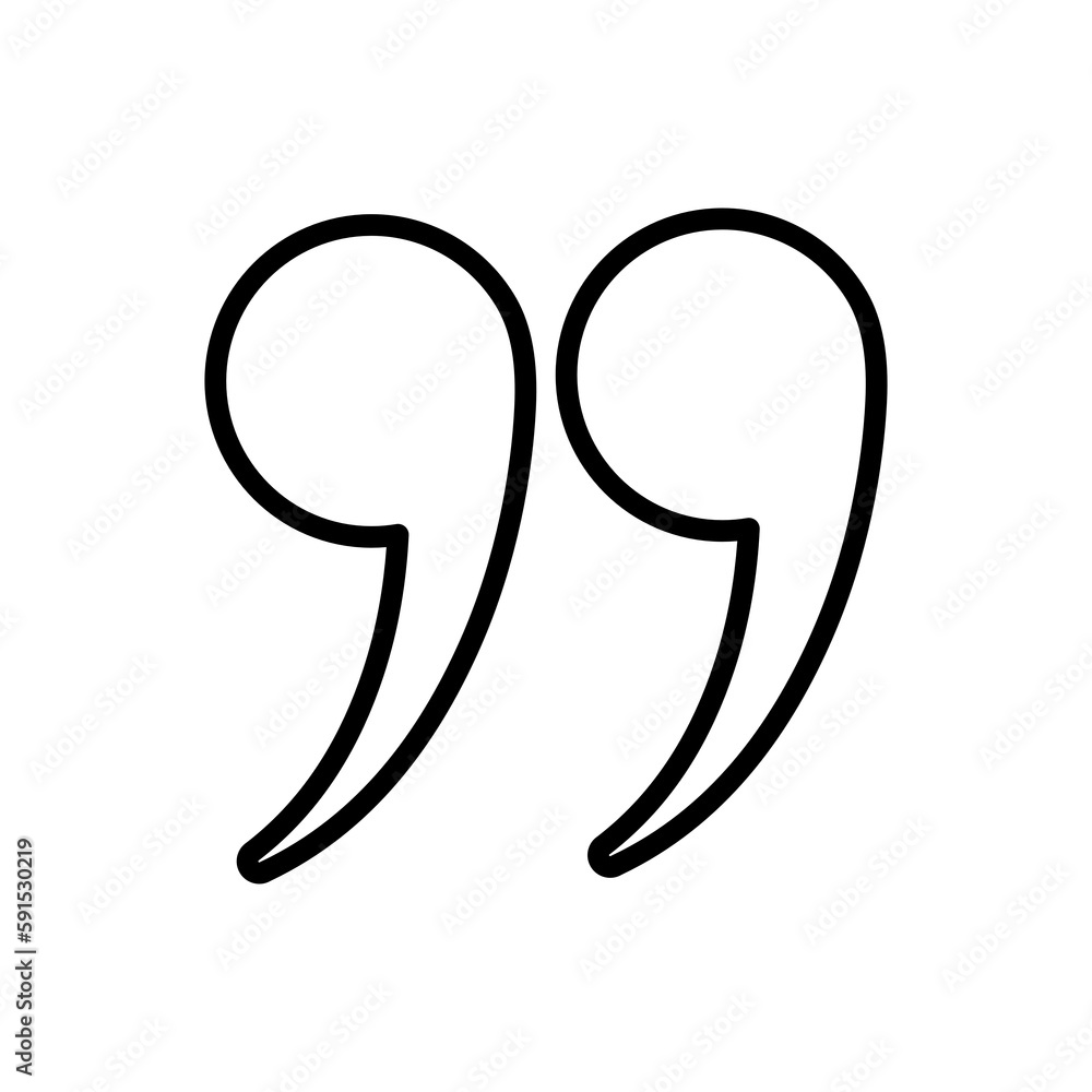 Quote mark icon isolate on transparent background. Quote mark icon isolate on transparent background.