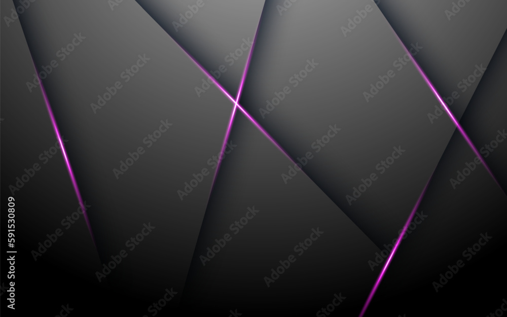 Vector abstract dark grey with pink light line and text on blank space for text design modern luxury futuristic background vector illustration