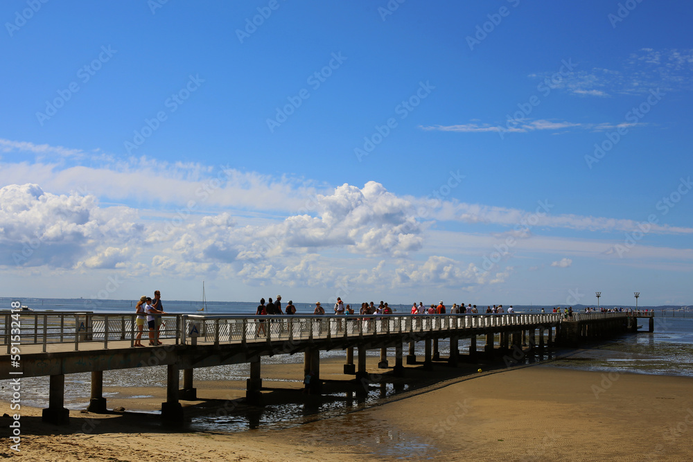 summer, pier on the beach