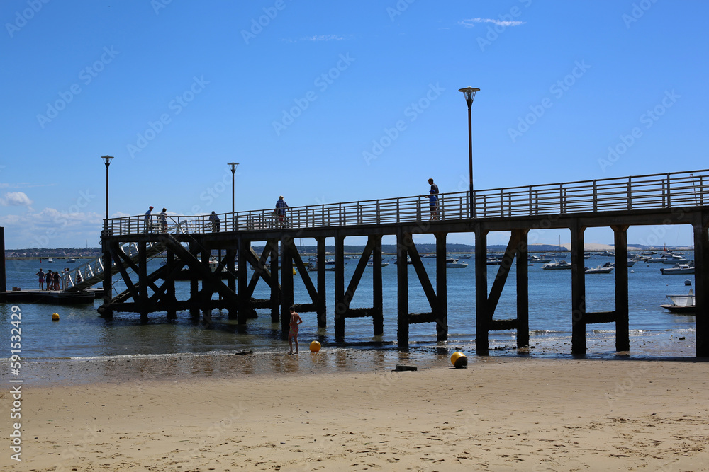 summer, pier on the beach