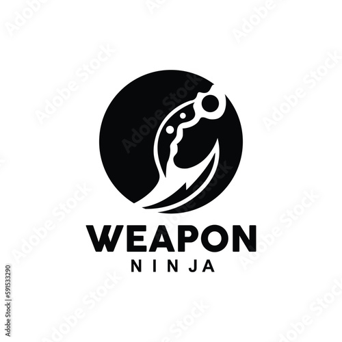Weapon Logo, Traditional Weapon Karambit Vector, Ninja Fighting Tool Simple Design, Symbol Icon, Illustration