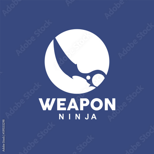 Weapon Logo, Traditional Weapon Karambit Vector, Ninja Fighting Tool Simple Design, Symbol Icon, Illustration