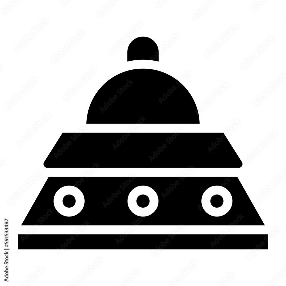 Fototapeta premium UFO glyph 