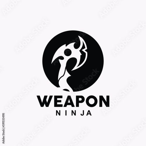 Weapon Logo, Traditional Weapon Karambit Vector, Ninja Fighting Tool Simple Design, Symbol Icon, Illustration