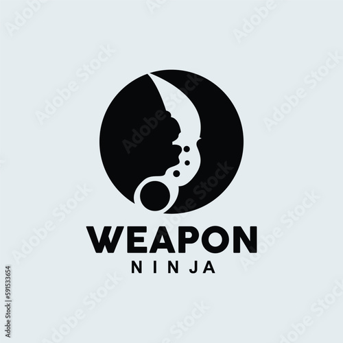 Weapon Logo, Traditional Weapon Karambit Vector, Ninja Fighting Tool Simple Design, Symbol Icon, Illustration