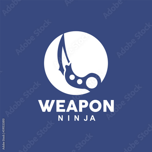 Weapon Logo, Traditional Weapon Karambit Vector, Ninja Fighting Tool Simple Design, Symbol Icon, Illustration