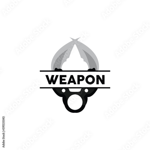 Weapon Logo, Traditional Weapon Karambit Vector, Ninja Fighting Tool Simple Design, Symbol Icon, Illustration