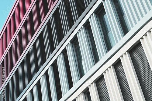 Abstract colorful facade detail