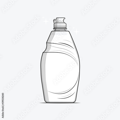 Plastic washing up liquid bottle