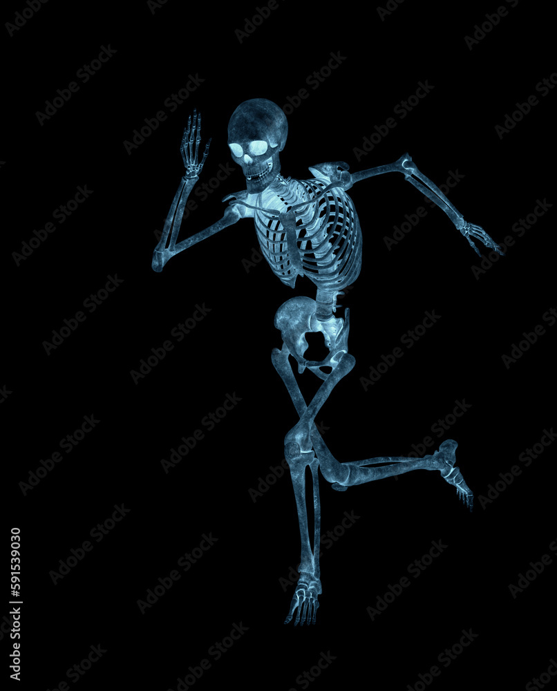 skeleton is running fast in action skeleton is running fast in action