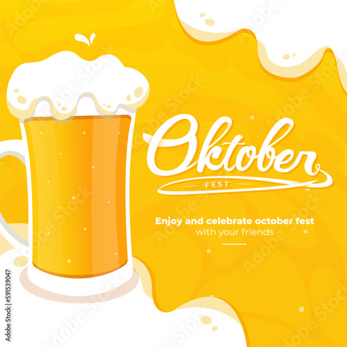 Oktoberfest concept illustration template
