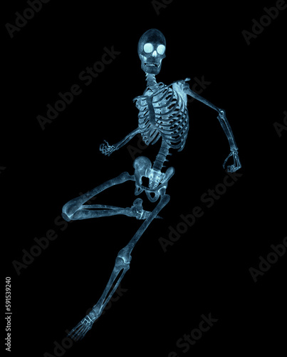 skeleton is running for some action © DM7