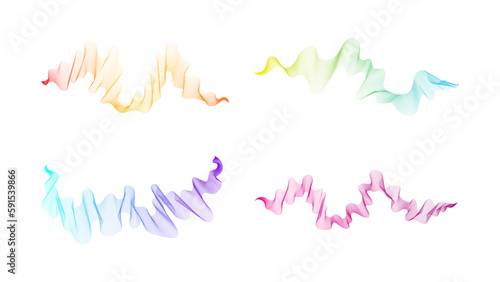 Abstract backdrop with wave gradient lines