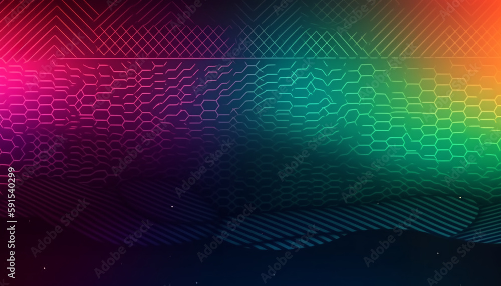 Simple minimalist futuristic trendy background abstract colorful wallpaper and backdrop. Digital art geometric line stripe bar element design material. circle abstract. Generative AI technology.