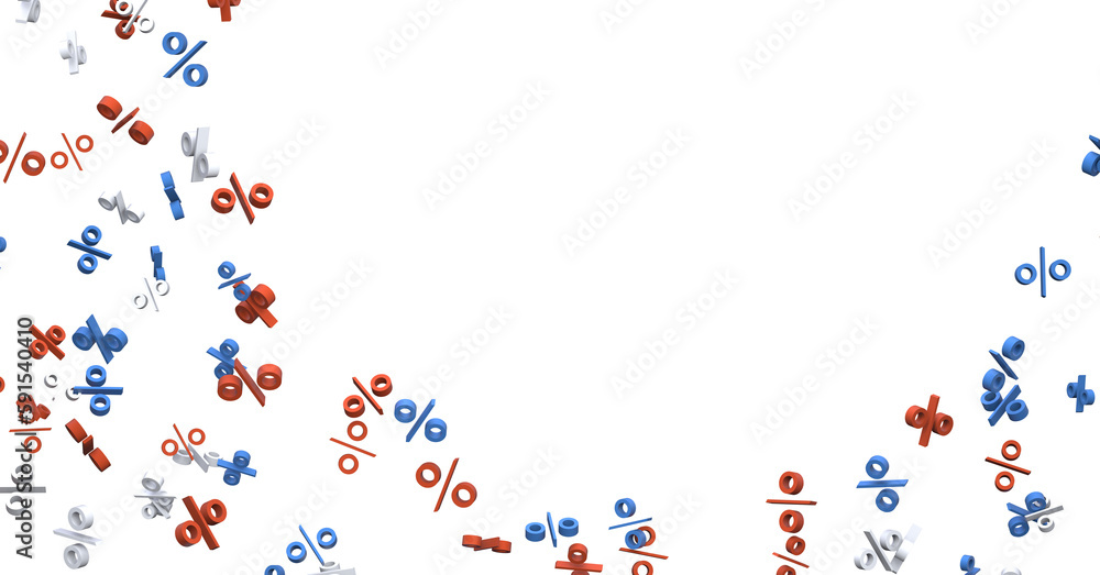 percent rain shopping digital in 3d. - 3D percent rain illlustration percent rain shopping digital in 3d. - 3D percent rain illlustration