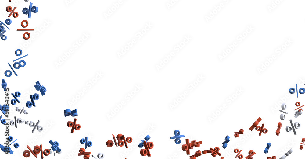 percent rain shopping digital in 3d. - 3D percent rain illlustration percent rain shopping digital in 3d. - 3D percent rain illlustration