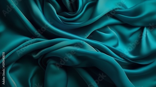 Blue Silk Background, Image Ai Generated
