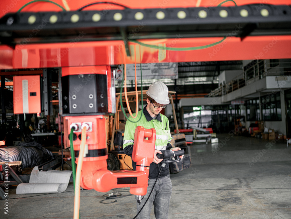 Experienced robotic technicians automate, set up, and access to a welding, lifting process via a control panel display. The production lines are repeatable, reliable, consistent, and self-checking. Experienced robotic technicians automate, set up, and access to a welding, lifting process via a control panel display. The production lines are repeatable, reliable, consistent, and self-checking.