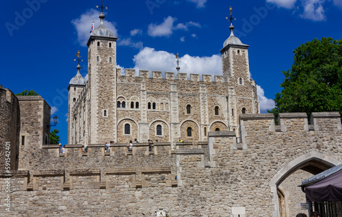 A partial view of the Tower of London