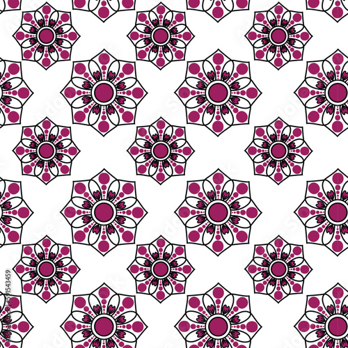Vector seamless floral pattern with topical flowers white background design for paper, cover, fabric, interior decor and other users