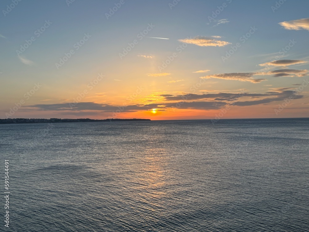 sunset over the sea