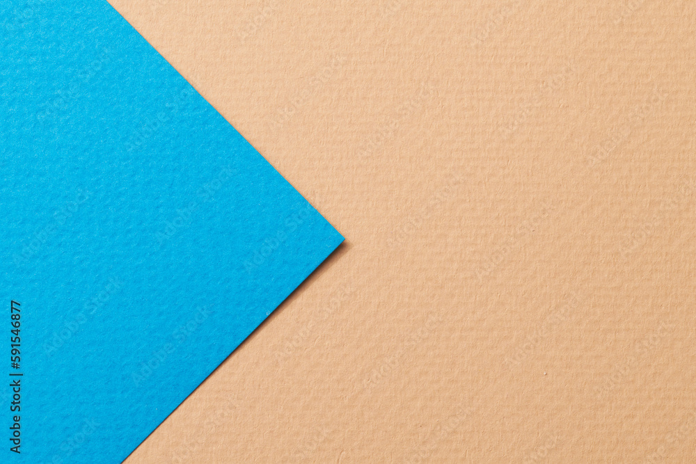 Rough kraft paper background, paper texture blue beige colors. Mockup with copy space for text Rough kraft paper background, paper texture blue beige colors. Mockup with copy space for text