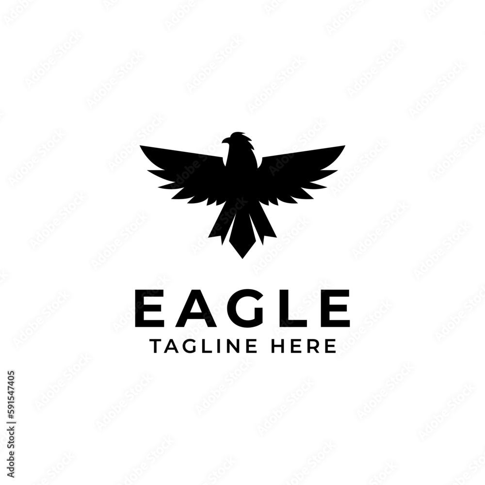 Fototapeta premium Vector eagle bird flying freedom logo design concept illustration idea
