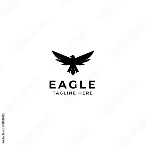 Vector eagle bird flying freedom logo design concept illustration idea