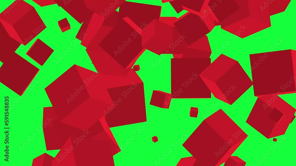 square bricks particle with green screen loop animation square bricks particle with green screen loop animation