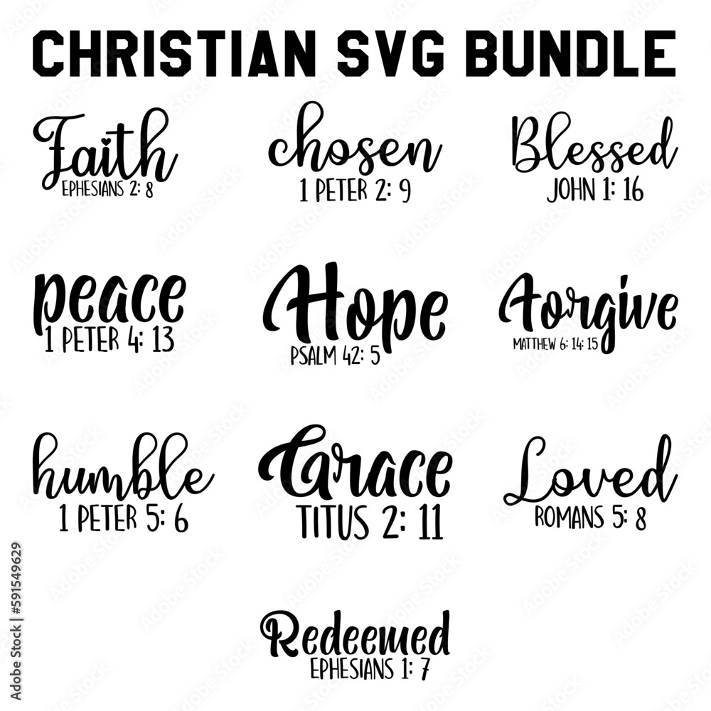 Fototapeta premium Christian SVG Bundle